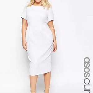 ASOS CURVE Midi Wiggle Dress in Texture